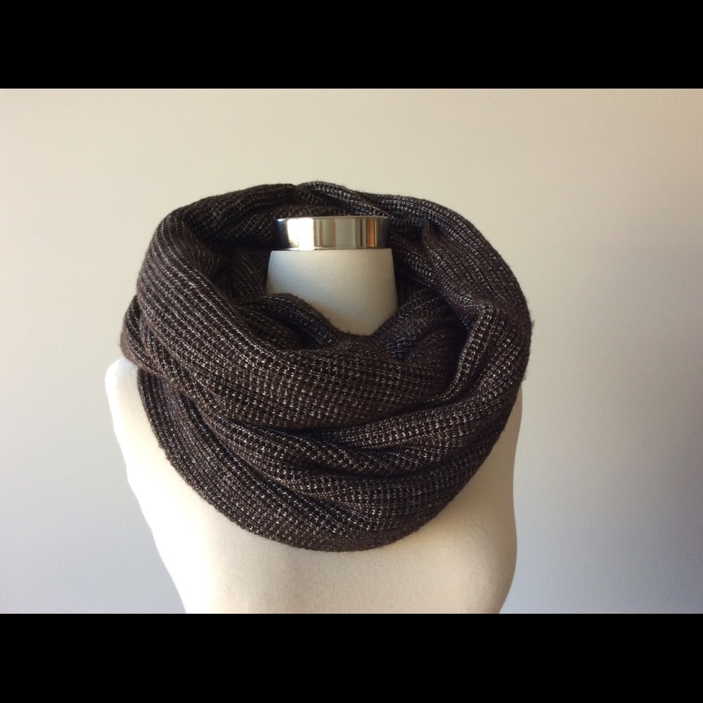 Club Monaco Brown Wool Infinity Scarf